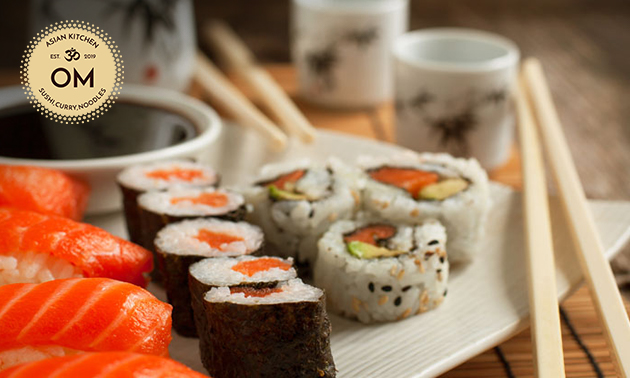 Afhalen: 2-gangen sushidiner voor 2 personen bij OM Sushi Gent