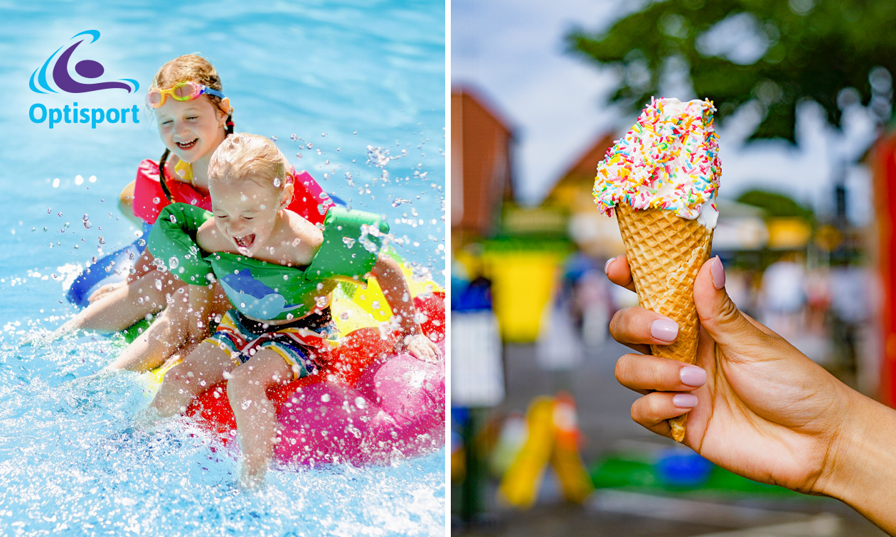 Entree voor Optisport Tolhuisbad + softijs met dip