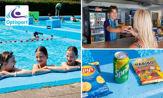 Entree voor Optisport Zwembad Zegenwerp + drankje + lekkers