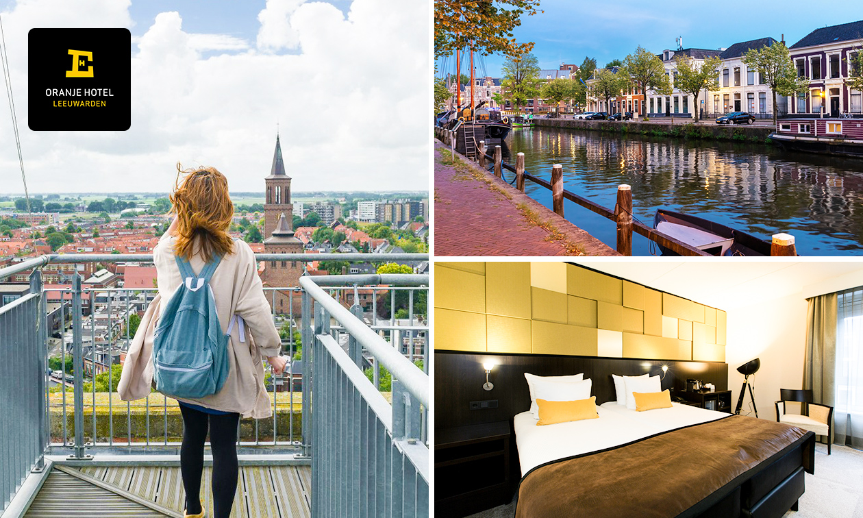 Overnachting voor 2 + ontbijt in hartje Leeuwarden