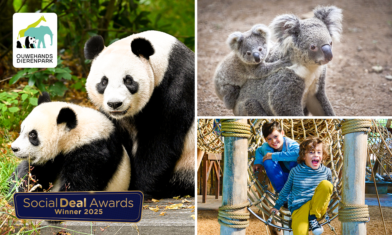 Entree voor Ouwehands Dierenpark Rhenen + koffie, thee, cappuccino of warme chocomel