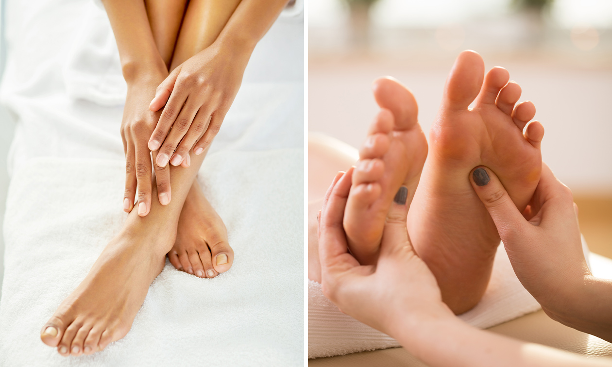 Pedicurebehandeling + evt. gellak (45 of 75 min) of voetreflexmassage (60 min)