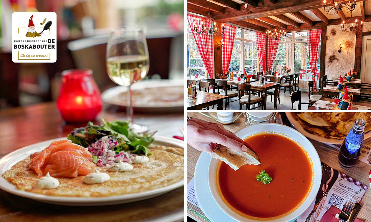 3-gangen keuzediner bij Pannenkoekenhuis De Boskabouter in Vaassen