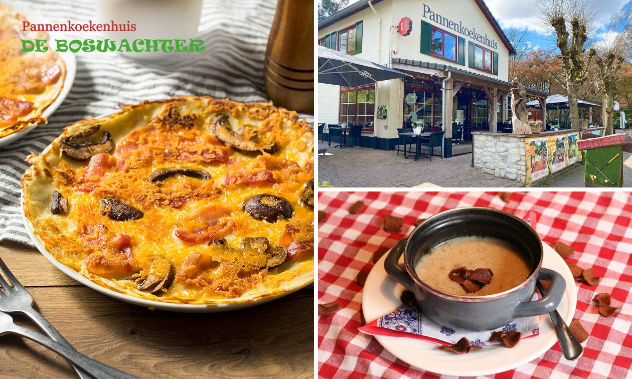 3-gangen keuzediner bij Pannenkoekenhuis De Boswachter