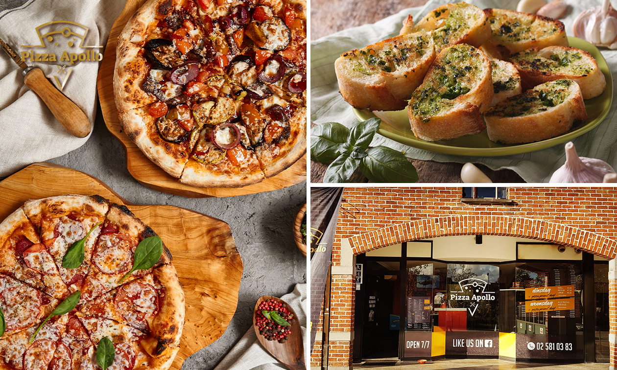 2-gangendiner of -lunch met pizza of pasta
