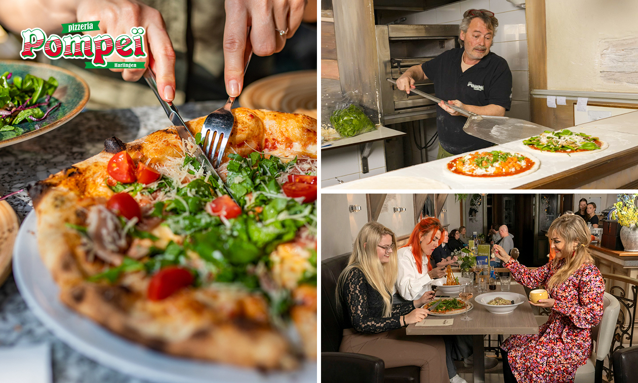 Italiaans 2-gangen keuzediner + koffie of thee bij Pizzeria Pompei