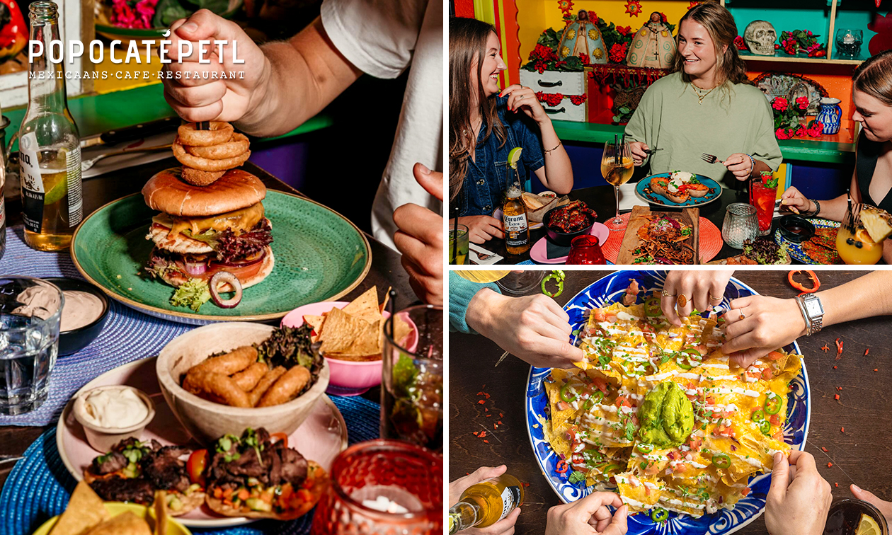 3-gangen keuzediner + nacho's bij Popocatepetl Breda