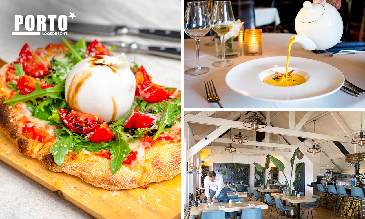 2- of 3-gangen keuzelunch bij Porto Loosdrecht