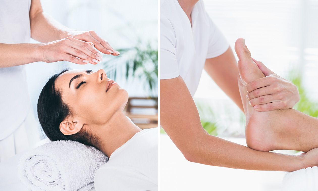 Reikibehandeling + voetmassage (60 min) + evt.combinatieproefles mediatie, klanken en somatische bewegingen