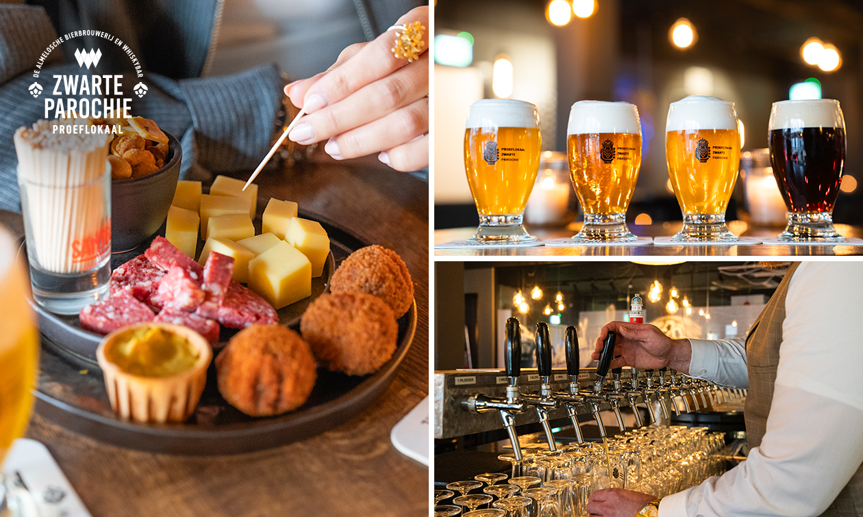 Bierproeverij + borrelplank bij Proeflokaal Zwarte Parochie