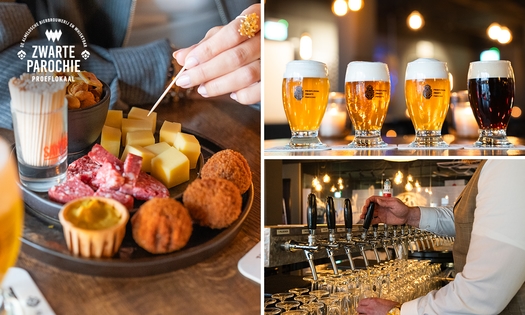 Bierproeverij + borrelplank bij Proeflokaal Zwarte Parochie