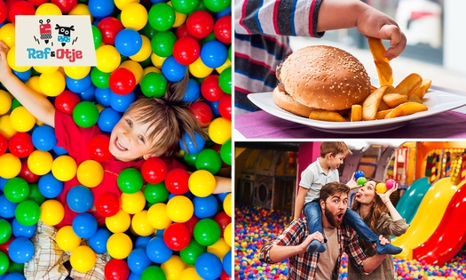 Inkom + kidsmenu bij binnenspeeltuin Raf & Otje