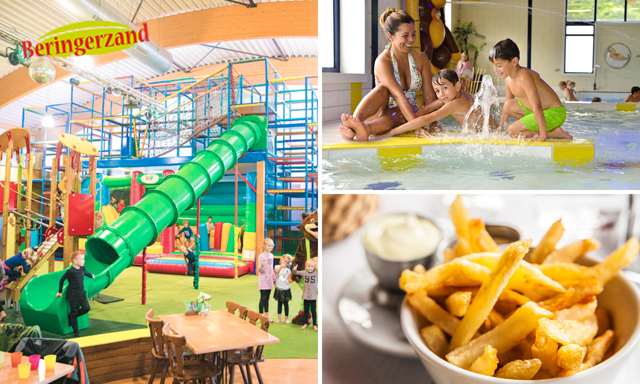 Entree binnenspeeltuin + binnenzwembad + minigolf + kids- of snackbox