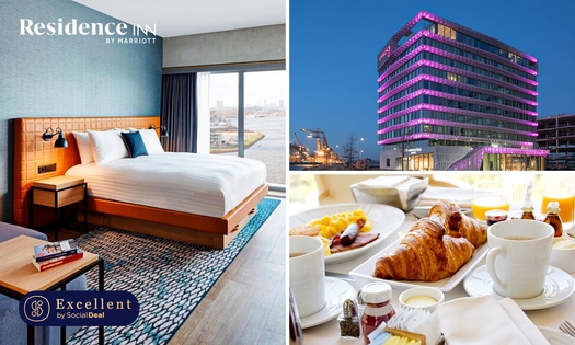 Luxe overnachting voor 2 + ontbijt bij Residence Inn by Marriott Amsterdam Houthavens