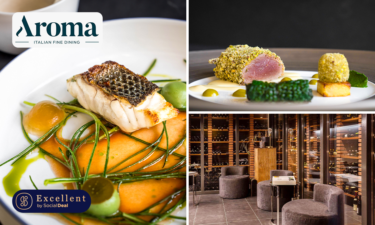 5- of 6-gangenlunch of -diner van de chef bij Restaurant Aroma Italian Fine Dining