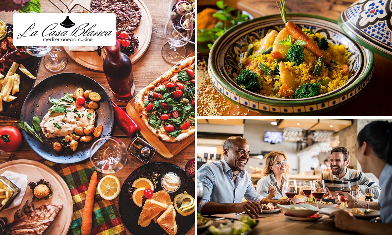 3- of 4-gangendiner bij Restaurant La Casa Blanca – Mediterranean Cuisine