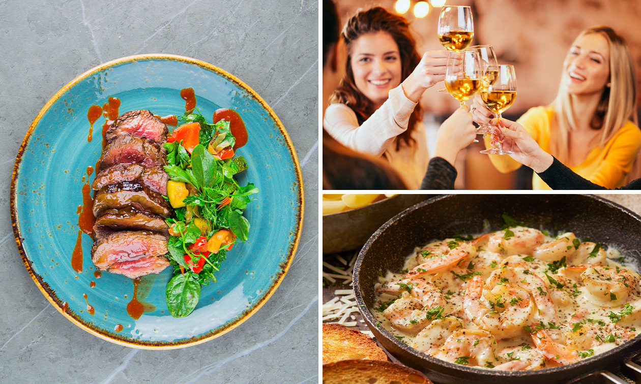 3-gangen keuzelunch of -diner aan de kust in Koksijde