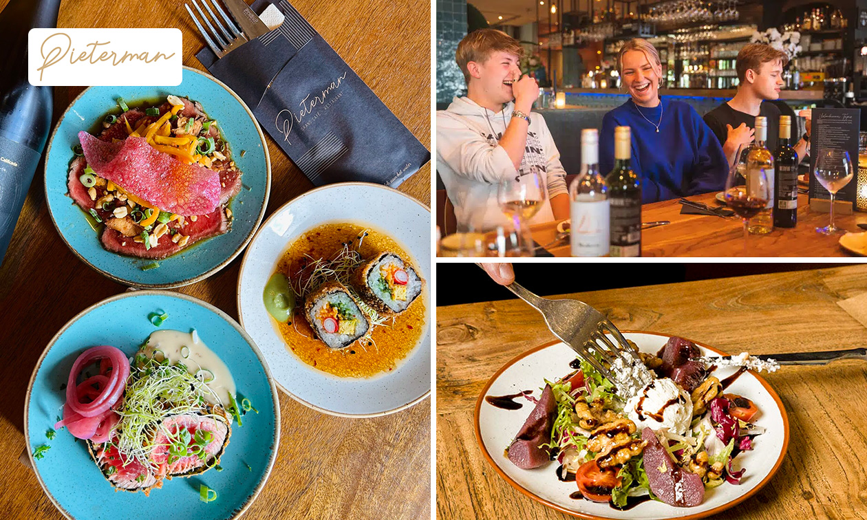 Onbeperkt tapasdiner + broodplank en desserts aan het water