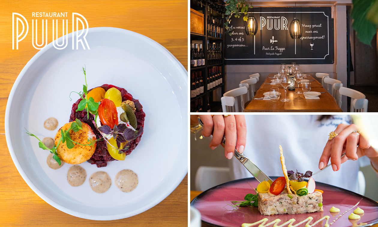 4- of 5-gangendiner van de chef + amuse bij Restaurant Puur