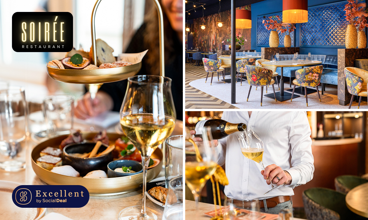 High tea (2 uur) + evt. glaasje bubbels bij Restaurant Soirée