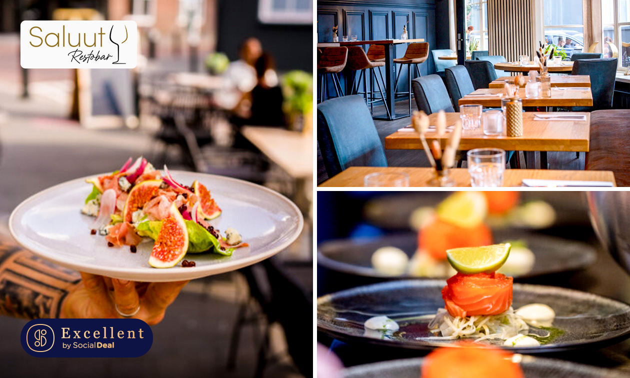 2-gangenlunch of 3-gangendiner van de chef bij Restobar Saluut in hartje Vught