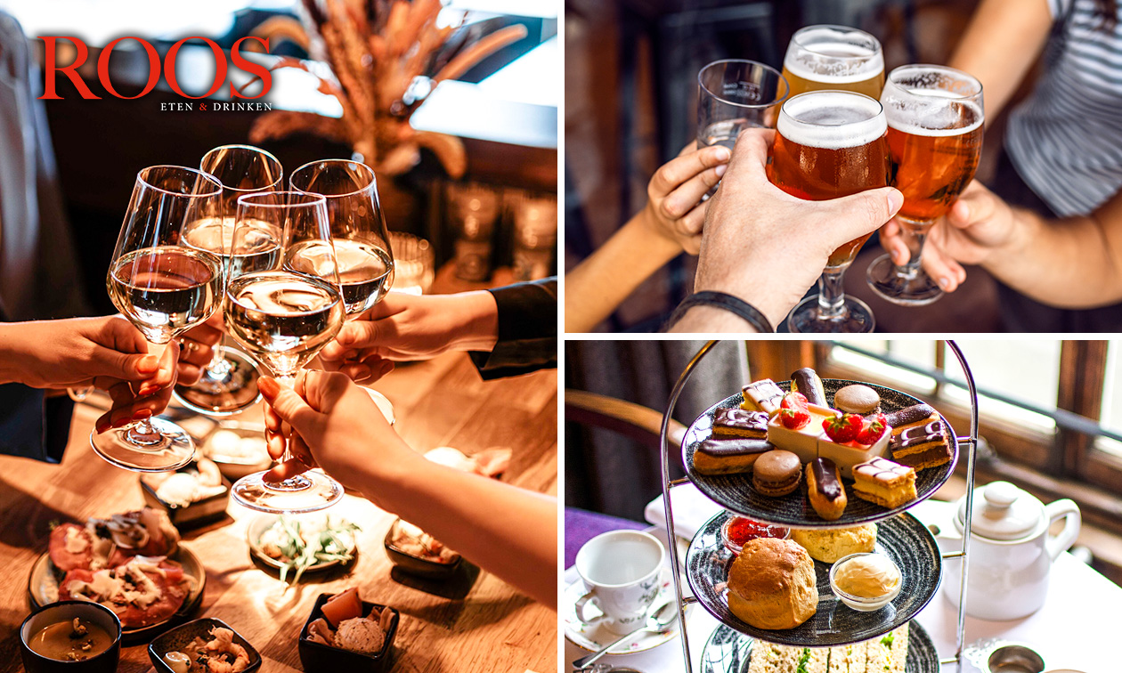High tea (2 uur) evt. + glas cava of high wine of high beer bij Roos eten & drinken Bodegraven