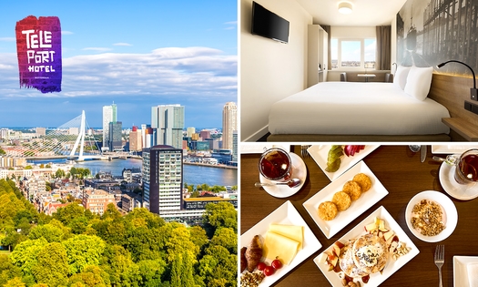 1 ou 2 nuit(s) pour 2 + check-in anticipé ou check-out tardif + évlt. petit déjeuner au Rotterdam Teleport Hotel