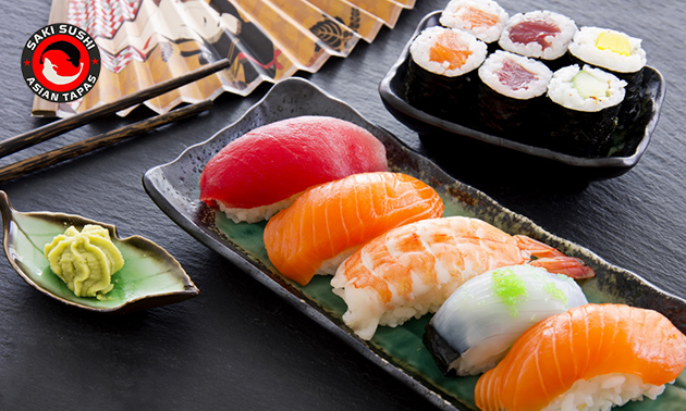 Afhalen: sushibox (18 stuks) van Saki Sushi