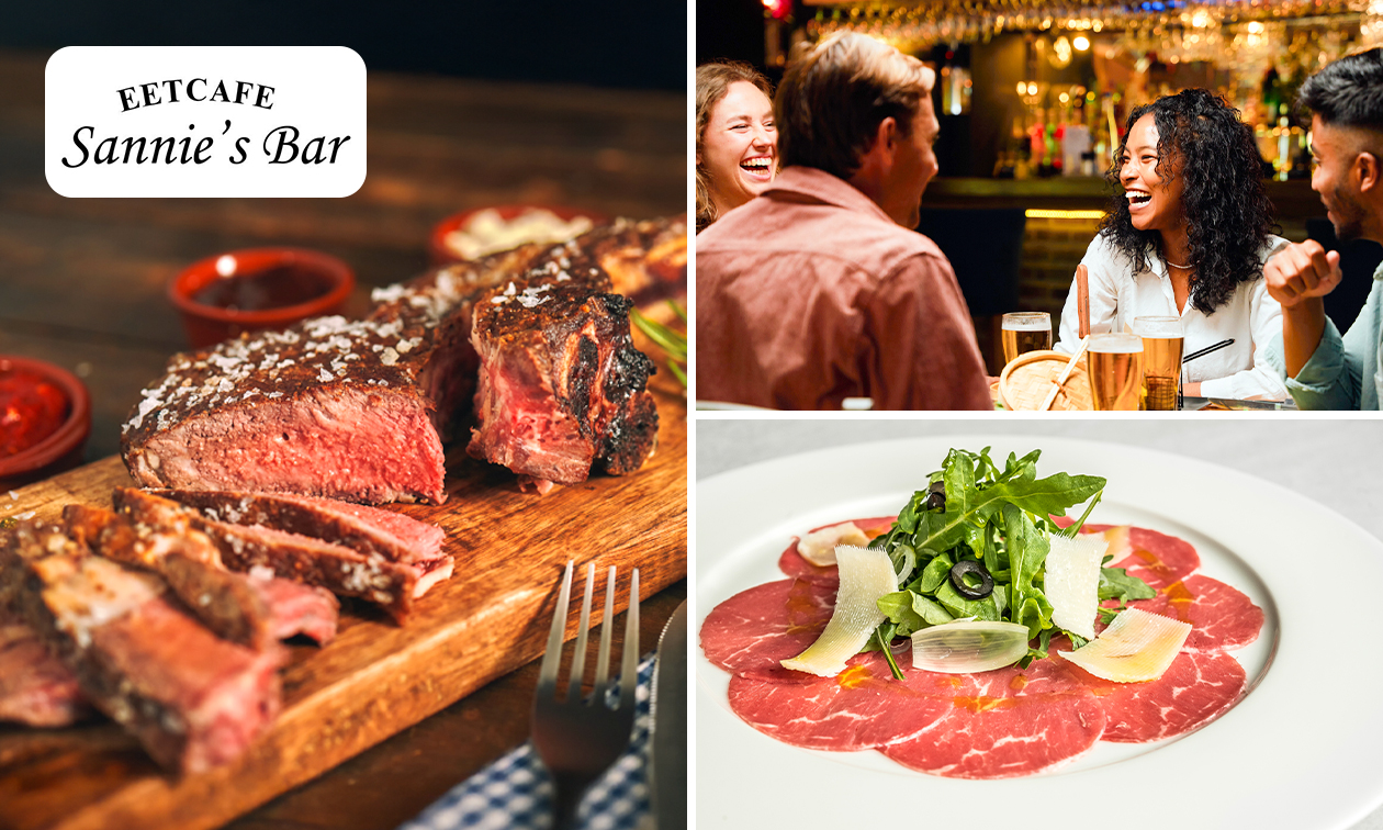 3-gangendiner met vrije keuze van de kaart bij Sannie's Bar