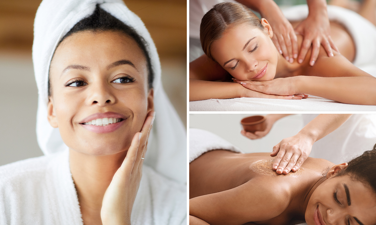 Rugscrub en/of massage + evt. gezichtsbehandeling (30 -110 min)