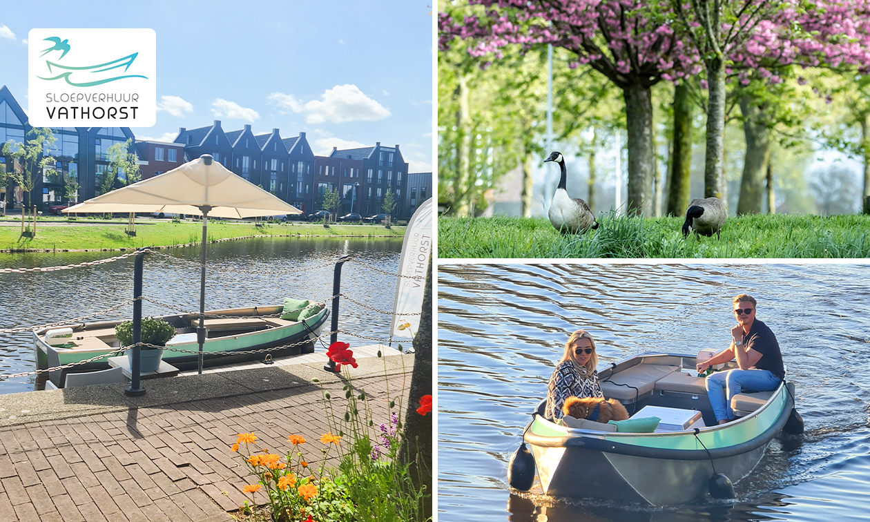Sloep varen (2 uur) voor 6 personen inclusief fles wijn bij Sloepverhuur Vathorst