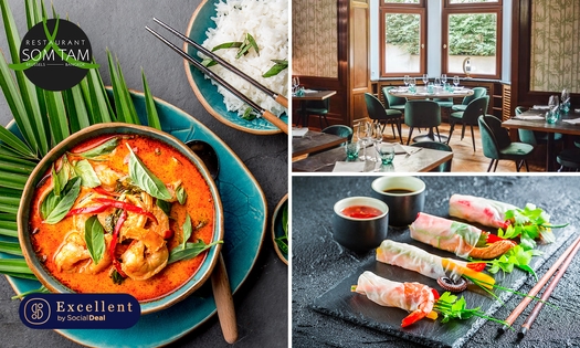 7-gangen shared ontdekkingsdiner of -lunch bij Som Tam
