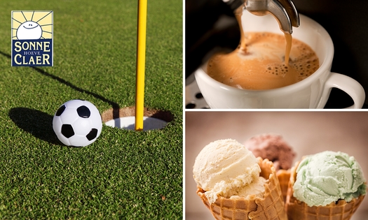 Spel (kinder)boerengolf (2 uur) + koffie/thee + koek/cake + ijs bij Sonneclaer