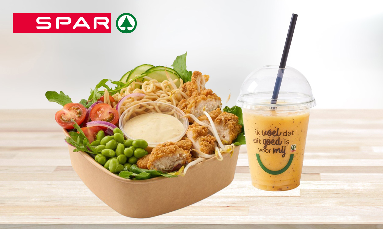 Afhalen: verse salade + verse smoothie bij SPAR City Enschede