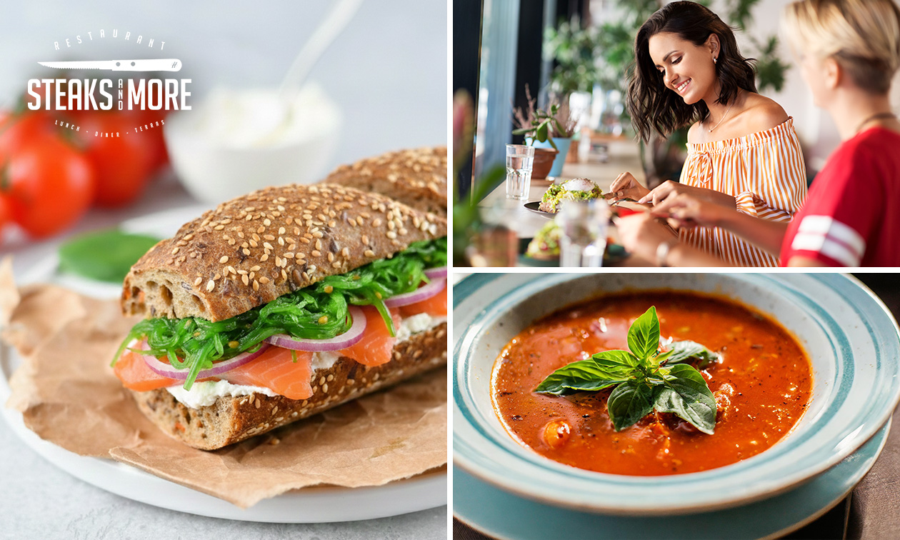 12-uurtje of 2-gangen keuzelunch bij Steaks and More