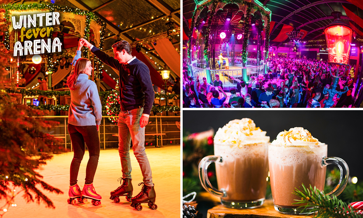 Entree Winter Fever Arena + 2 uur rolschaatsen + warme Chocomel en warme wafel