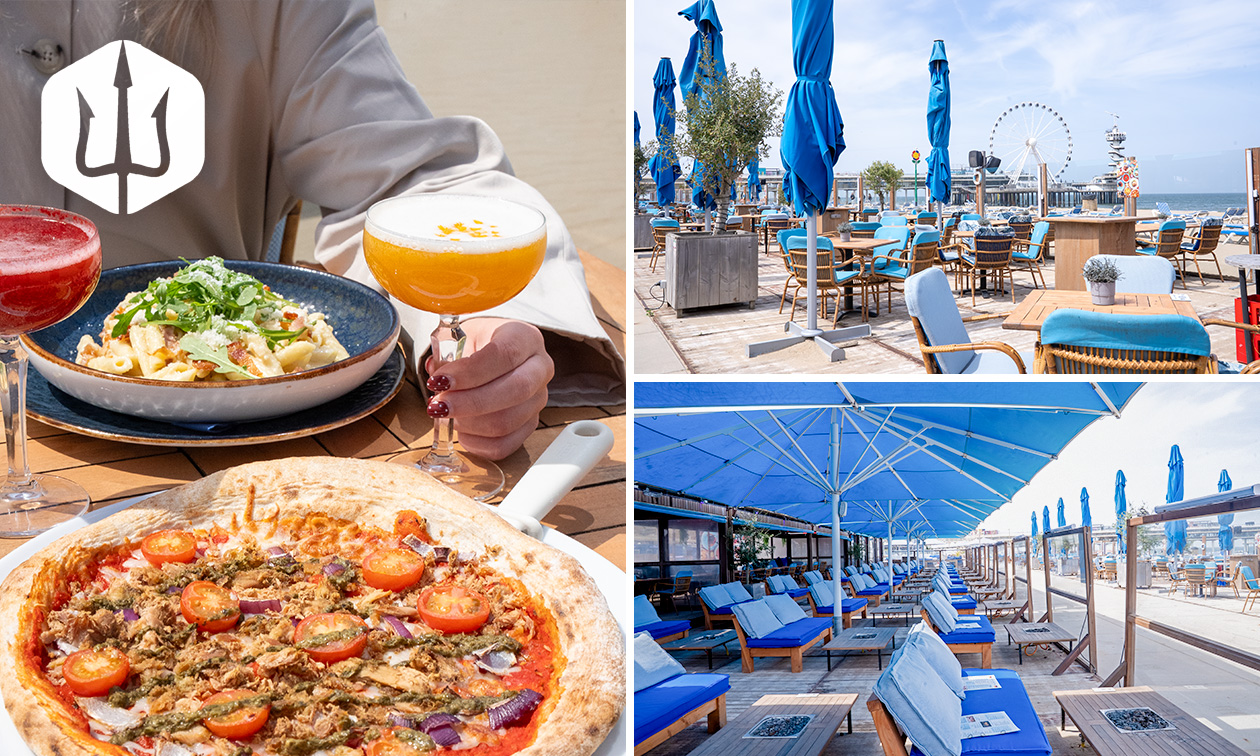 Pizza of pasta naar keuze of 2-gangenlunch of -diner aan het strand van Scheveningen