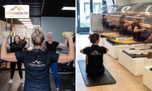 Sporten in warmtecabine (30 min), 5 groepslessen (60 min) of suikerchallenge + coaching