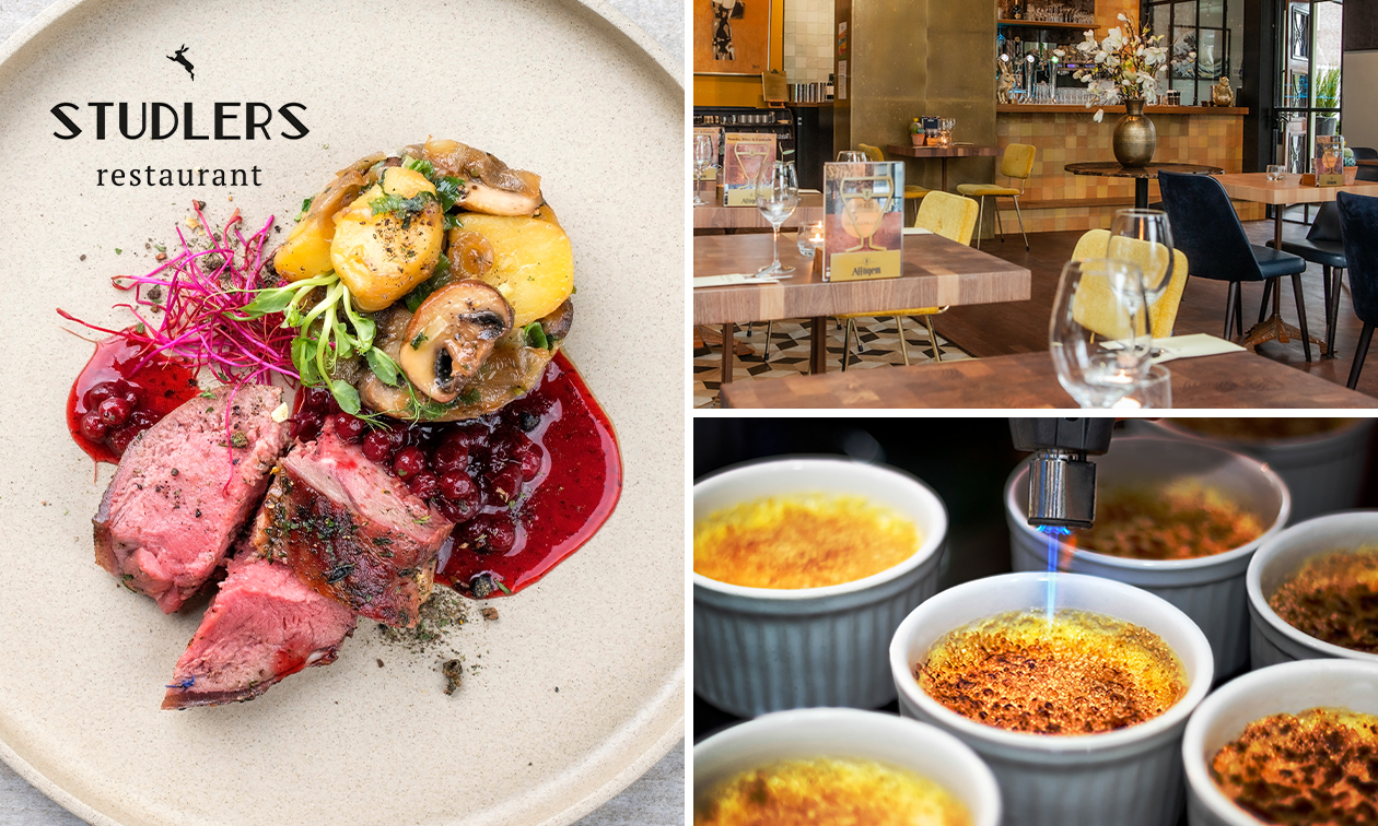 3-gangendiner à la carte bij Studlers