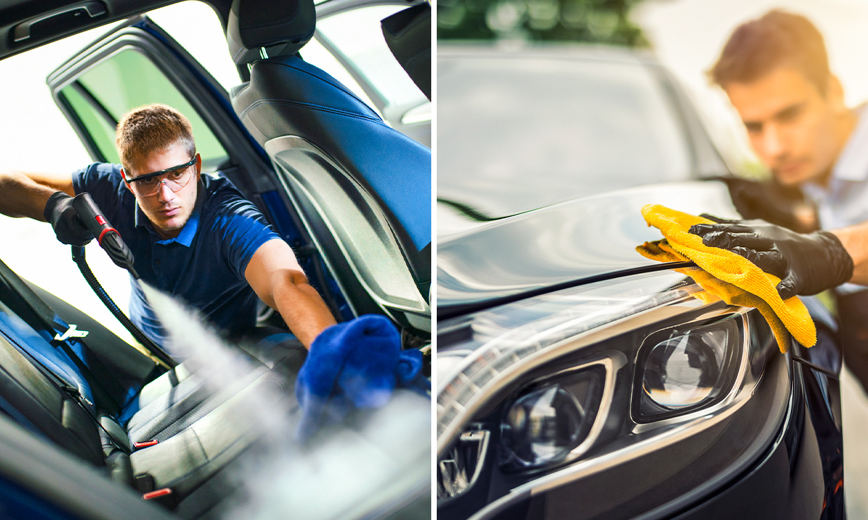 Autowasbeurt + interieurreiniging