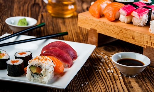 Sushiplateau met 18, 32 of 48 stuks in hartje Brussel
