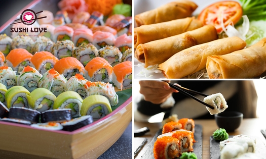 Sushiboot (54 stuks) + loempia's voor afhaal bij Sushi Love