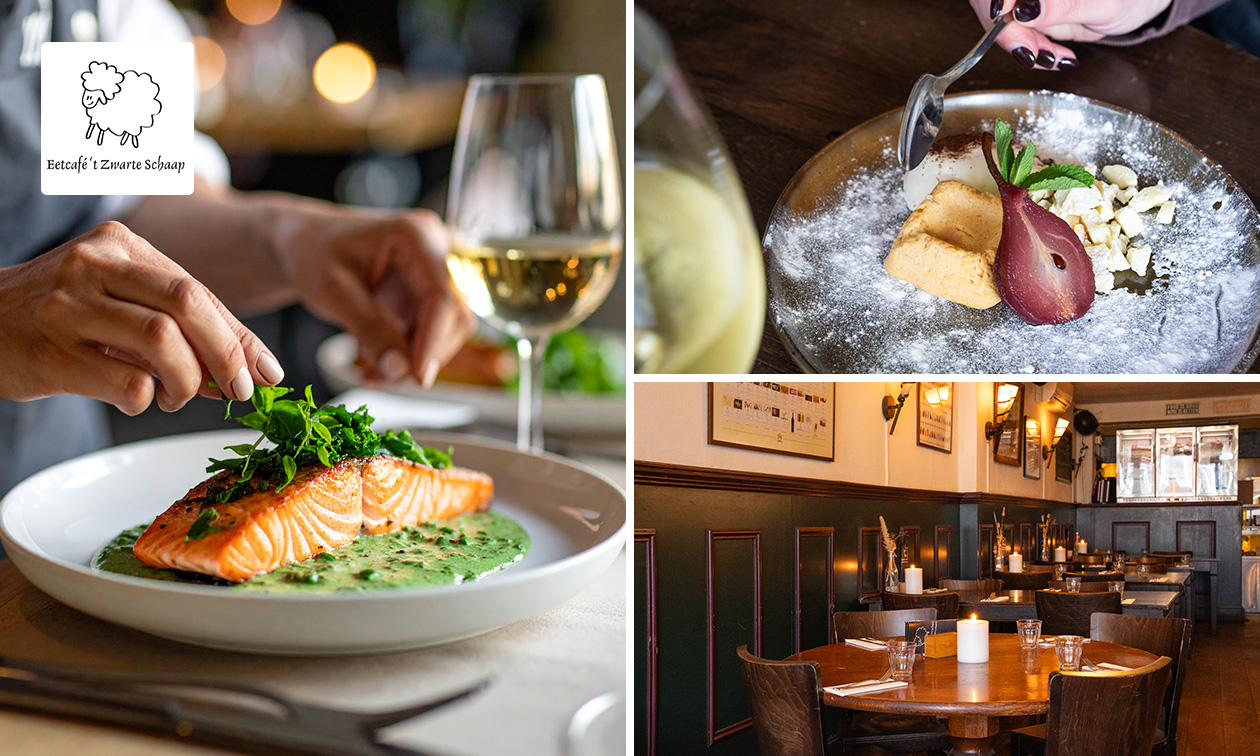 3-gangen keuzediner bij 't Zwarte Schaap