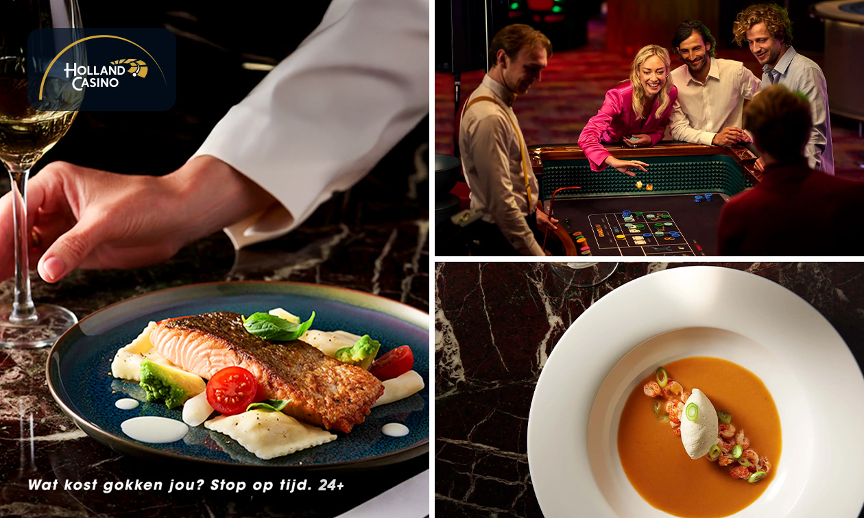 3-Gänge-Menü nach Wahl im Holland Casino Enschede