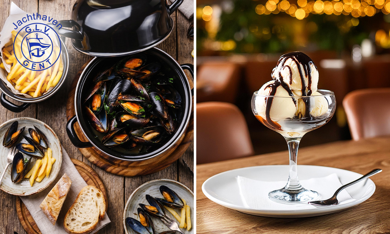 2-gangen mossellunch of -diner bij Taverne GLV