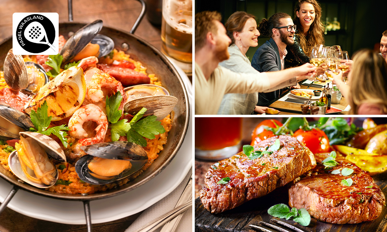 2-gangenlunch of -diner bij Tennisclub De Vallei - Padel Waasland