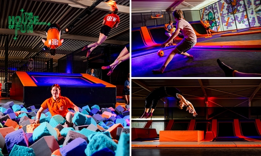 Vrij jumpen (2 uur) + frisdrankje + jumpsokken bij The House of Fun