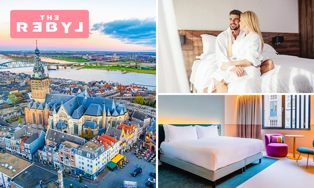 Overnachting voor 2 + ontbijt + welkomstdrankje + late check-out in Nijmegen