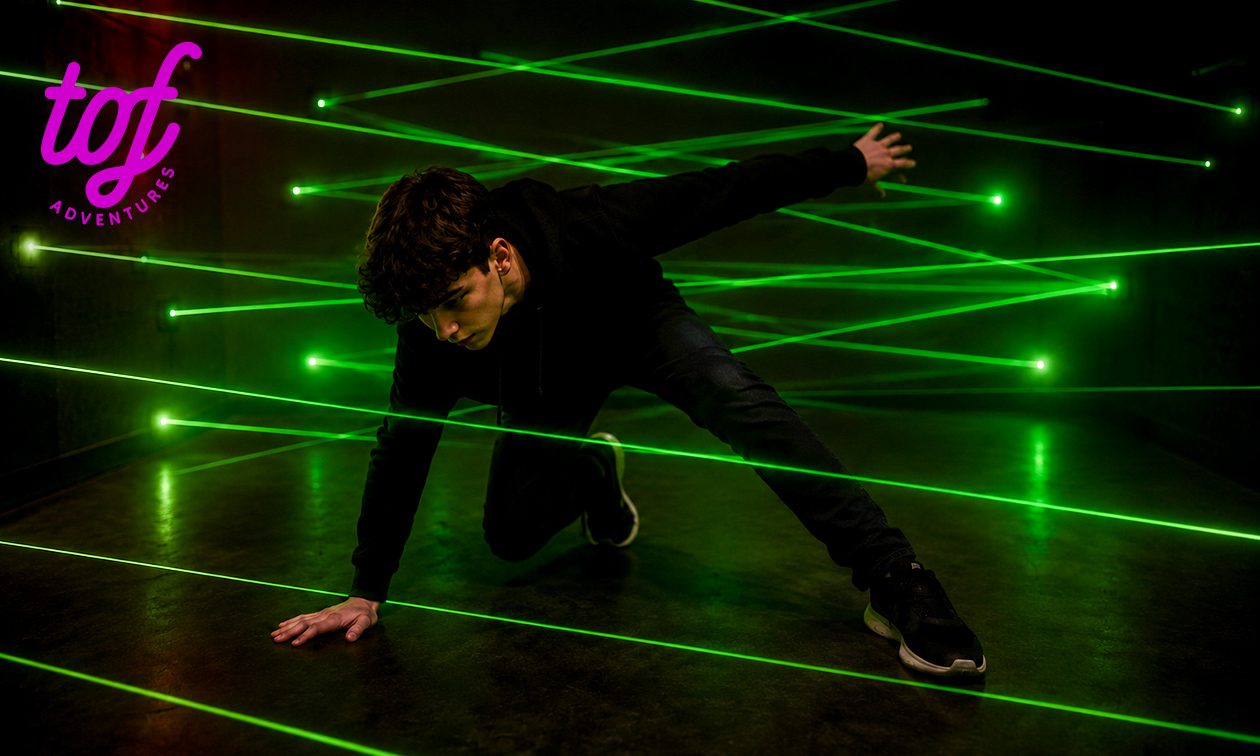 Lazermaze (30 min) voor 2 tot 6 personen + nacho's