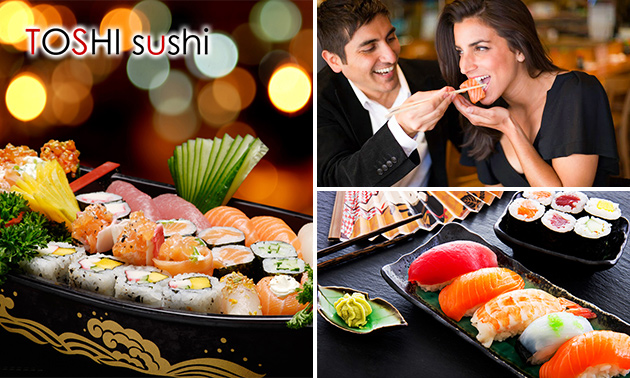 2-gangendiner incl. sushiboot voor 2 bij Toshi Sushi